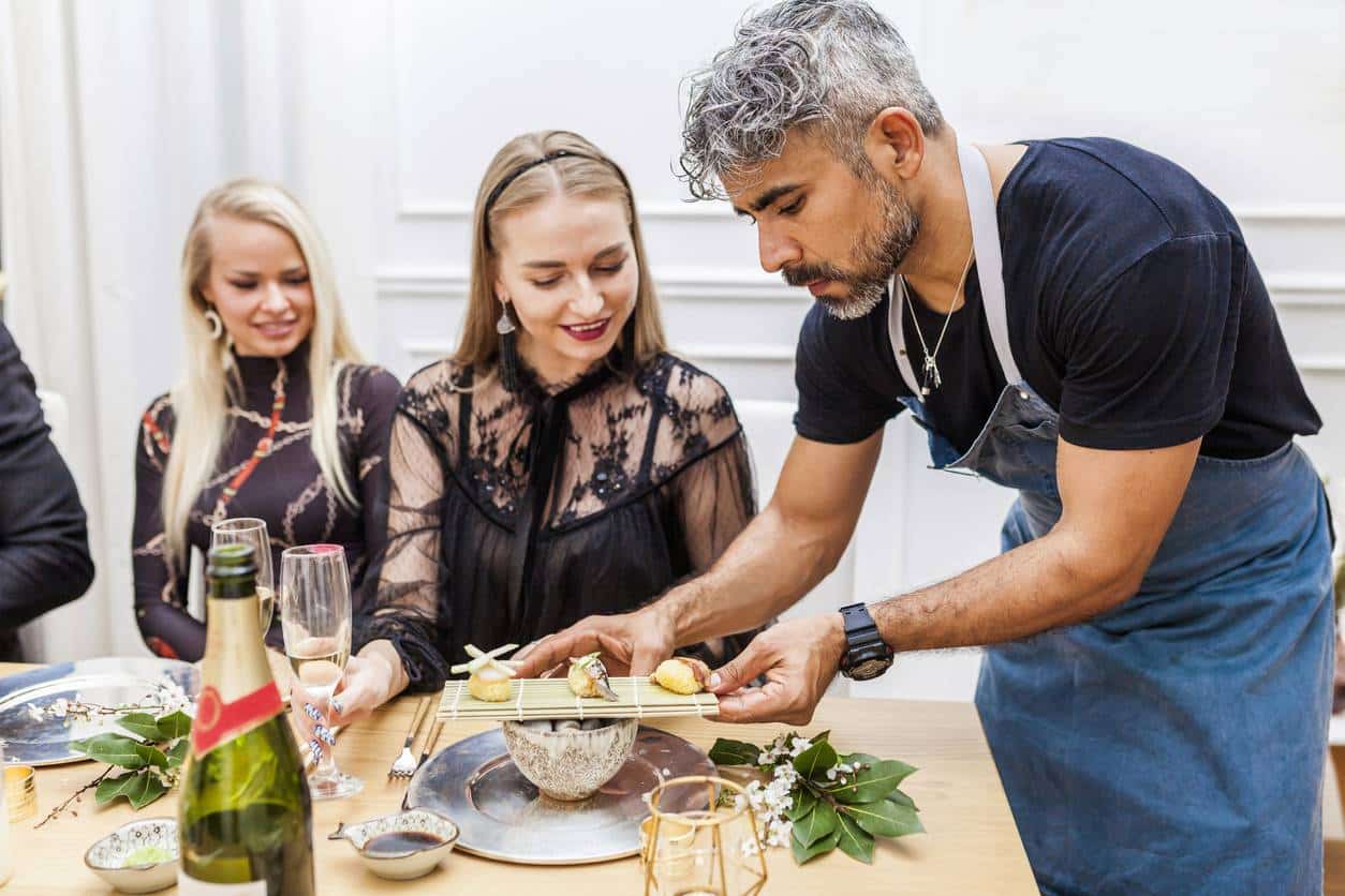 chef à domicile pour soirée parisienne